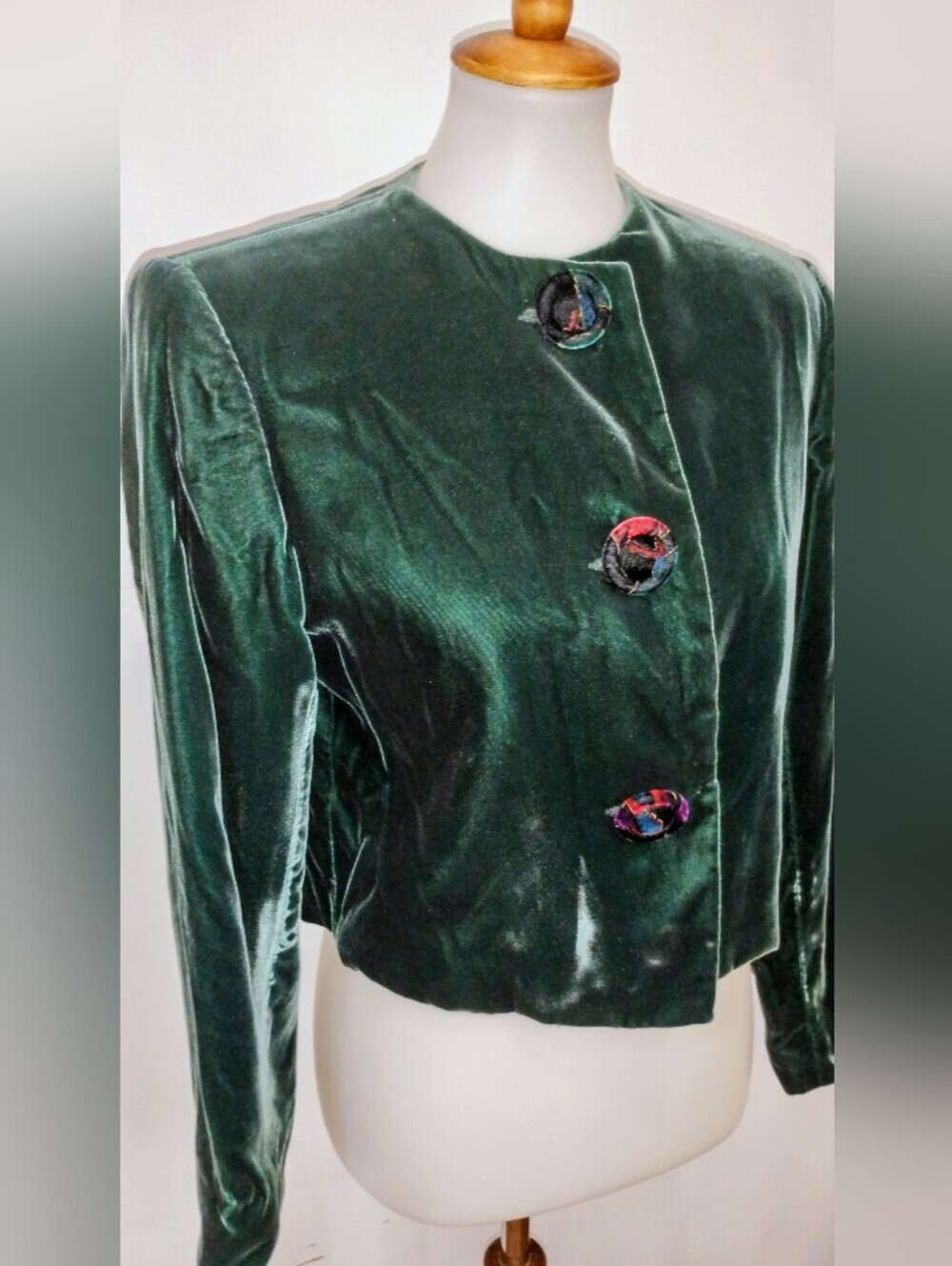VINTAGE VELVET CROPPED JACKET